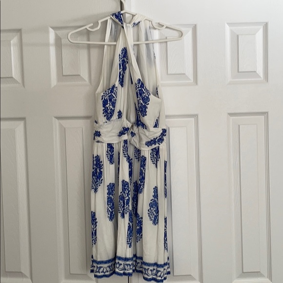 Low v delft print dress - lookbook store - Picture 3 of 4